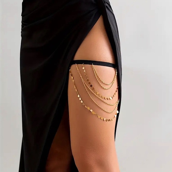Fashion Nova Accessories - Last One! Sexy Gold Heart Tassle Girdle